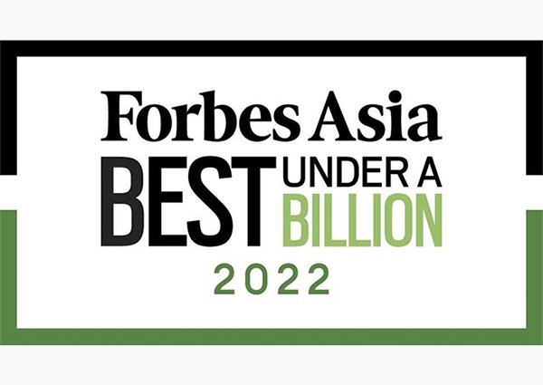 Mega features in Forbes Asia’s best under a billion for a second consecutive year